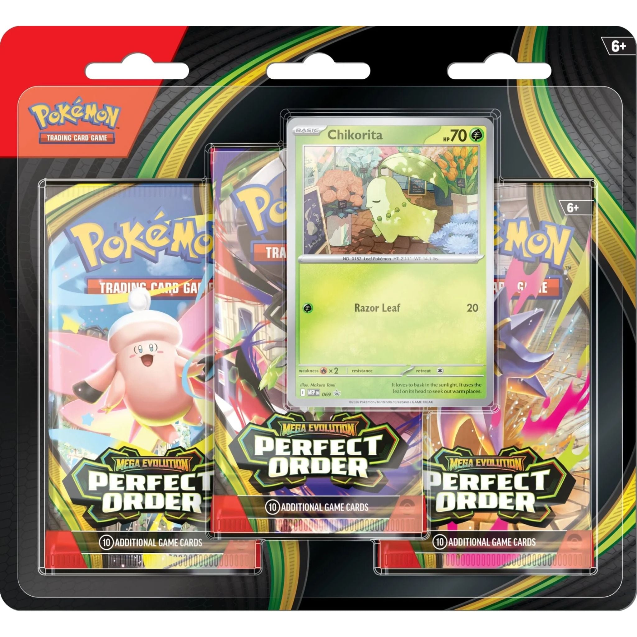 Pokémon TCG: Perfect Order Chikorita 3-Pack Blister