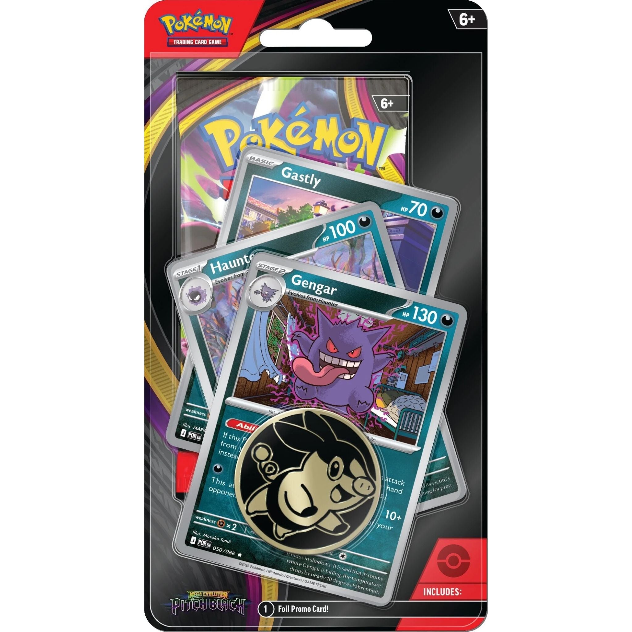 Pokémon TCG: Pitch Black 1-Pack Blister Gastly, Haunter & Gengar